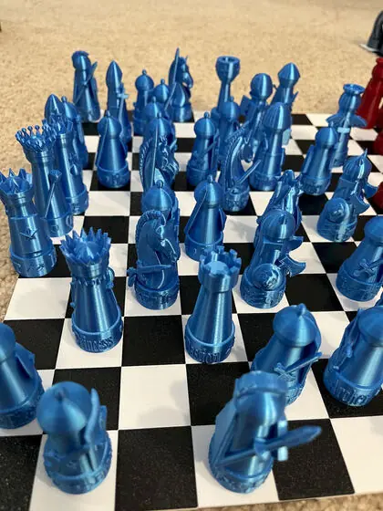 Rearing horses, crowns and towers — every character has its own sculpt.