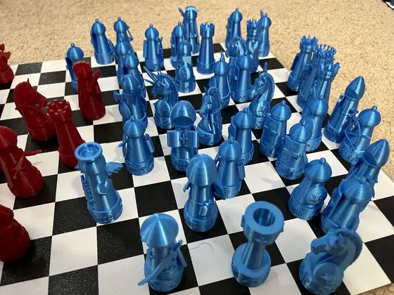 Blue meets red at close quarters — every angle shows another detail.
